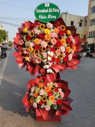 Kệ hoa khai trương, chúc mừng MS302