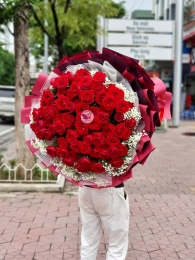 Bó hồng đỏ MS125
