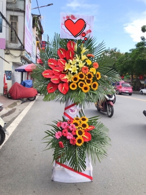 Kệ hoa khai trương, chúc mừng MS85