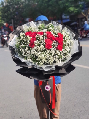 Bó hồng đỏ MS81
