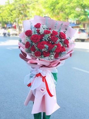 Bó hồng đỏ MS85