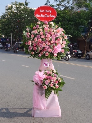 Kệ hoa khai trương, chúc mừng MS137