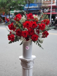 Bình, hộp hồng đỏ MS 03