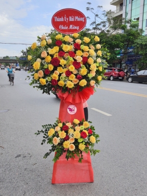 Kệ hoa khai trương, chúc mừng MS135