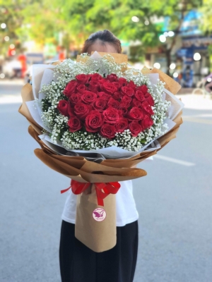 Bó hồng đỏ MS80