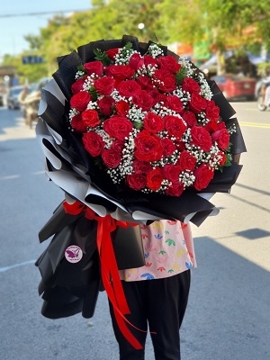 Bó hồng đỏ MS86