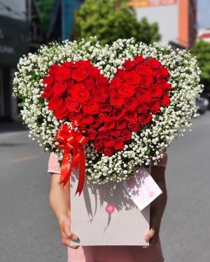 Bình, hộp hồng đỏ MS30