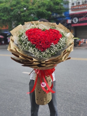 Bó hồng đỏ MS91