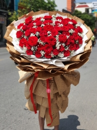 Bó hồng đỏ MS138