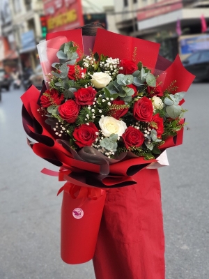 Bó hoa tươi hỗn hợp hđ MS197