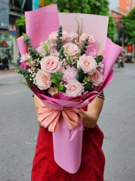 Bó hoa tươi hỗn hợp MS253