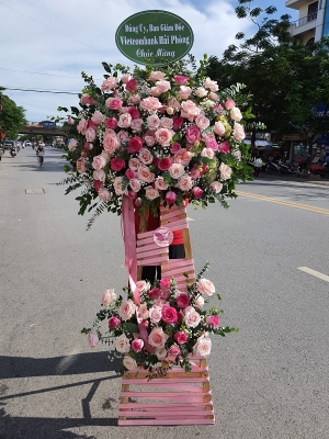 Kệ hoa khai trương, chúc mừng MS158