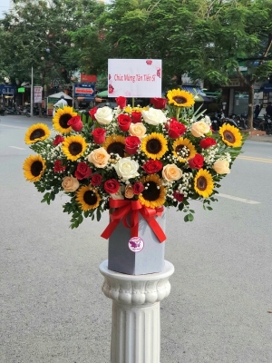 Hộp, giỏ hoa hướng dương MS14