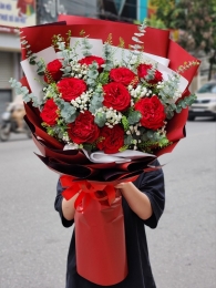 Bó hồng đỏ MS140