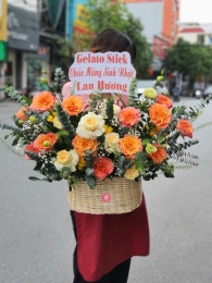 Hộp hoa, giỏ hoa chúc mừng MS434