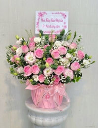 Hộp hoa, giỏ hoa chúc mừng MS465