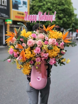 Bình hoa chúc mừng MS62