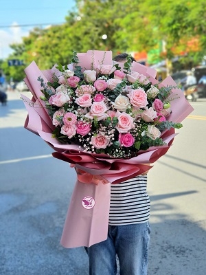Bó hoa tươi hỗn hợp MS163