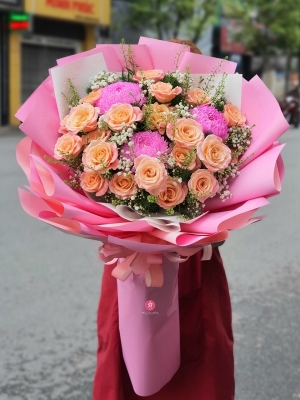Bó hoa tươi hỗn hợp MS204